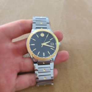 Men's Movado SE Two-Tone PVD Watch with Black Dial 0607202